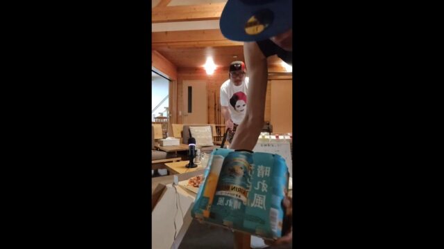 ノーシンカーミミズさんからビールの差し入れ
