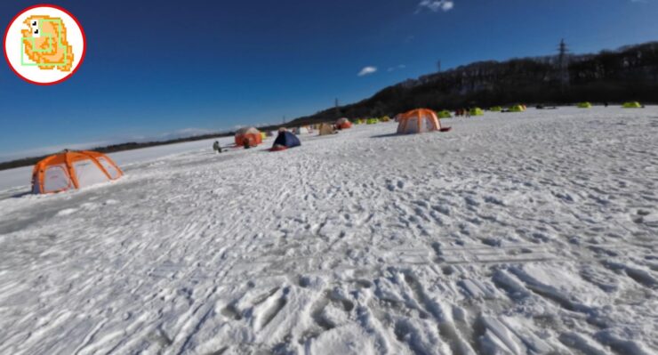 青森県三沢市 姉沼 ワカサギ釣り