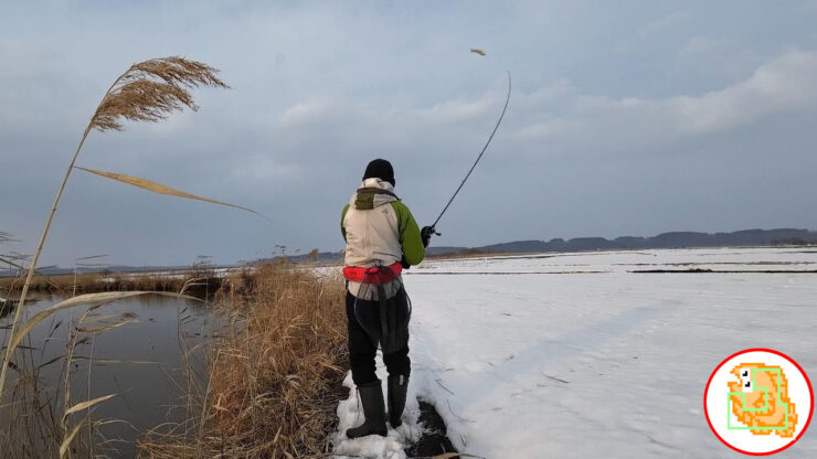雪解け川に入水したことありますか？冷たすぎて草【バス釣り】