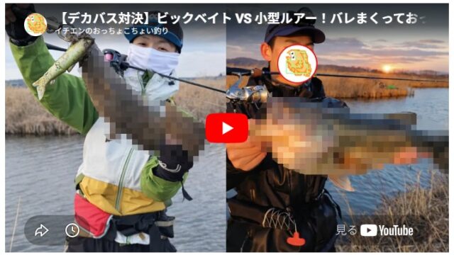 【デカバス対決】ビックベイト VS 小型ルアー！バレまくっておっちょこちょいw